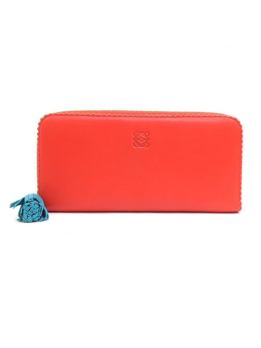 Auth Loewe Anagram Zip Around Long #367772L21B